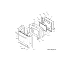 GE JB258DM3WW door diagram