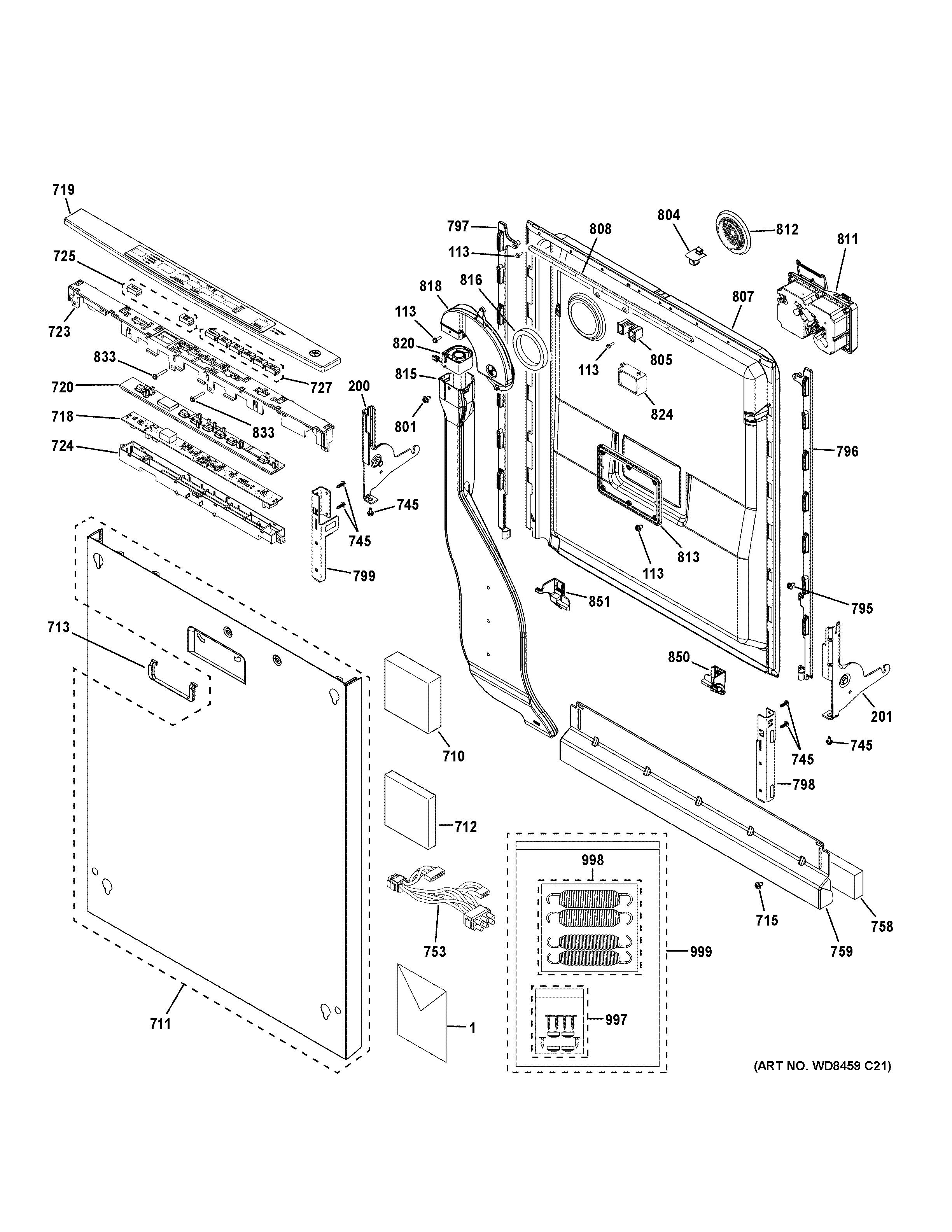 ESCUTCHEON & DOOR ASSEMBLY