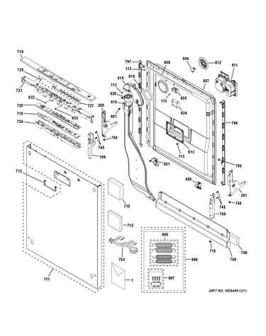 Escutcheon & door assembly