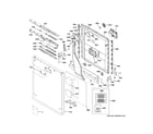 GE PDT760SIF5II escutcheon & door assembly diagram