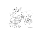 GE PDT760SIF5II sump & motor mechanism diagram