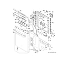 GE PDT760SSJ7SS escutcheon & door assembly diagram