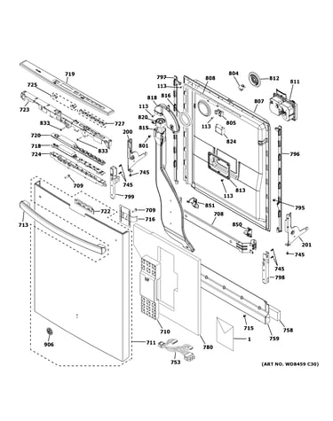 Escutcheon & door assembly