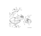 GE PDT760SSJ7SS sump & motor mechanism diagram