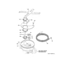 GE PDT855SSJ0SS sump & filter assembly diagram