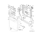 GE ZDT800SPF1SS escutcheon & door assembly diagram