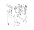 GE ZDT870SPF0SS escutcheon & door assembly diagram