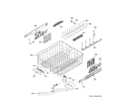 GE ZDT870SPF7SS upper rack assembly diagram