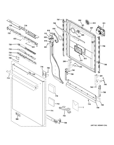 Escutcheon & door assembly