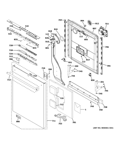 Escutcheon & door assembly