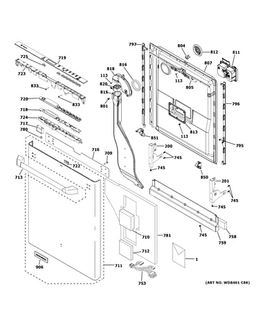 Escutcheon & door assembly