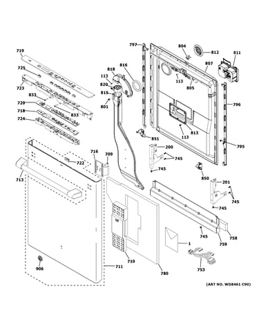 Escutcheon & door assembly