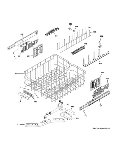 Upper rack assembly
