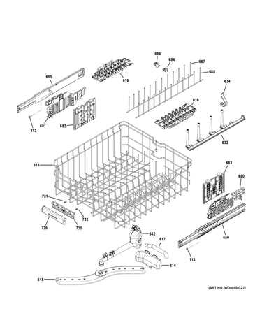 Upper rack assembly