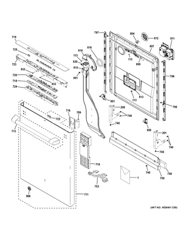 Escutcheon & door assembly