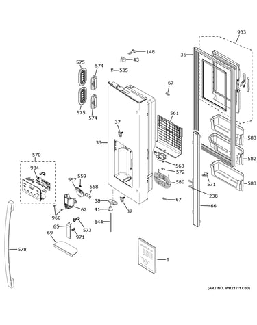 Dispenser door