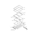 GE GNE21FYKBFFS fresh food shelves diagram