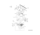 GE CHS900M2N2S5 cooktop diagram