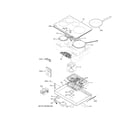 GE ZHU30RDP1BB control panel & cooktop diagram