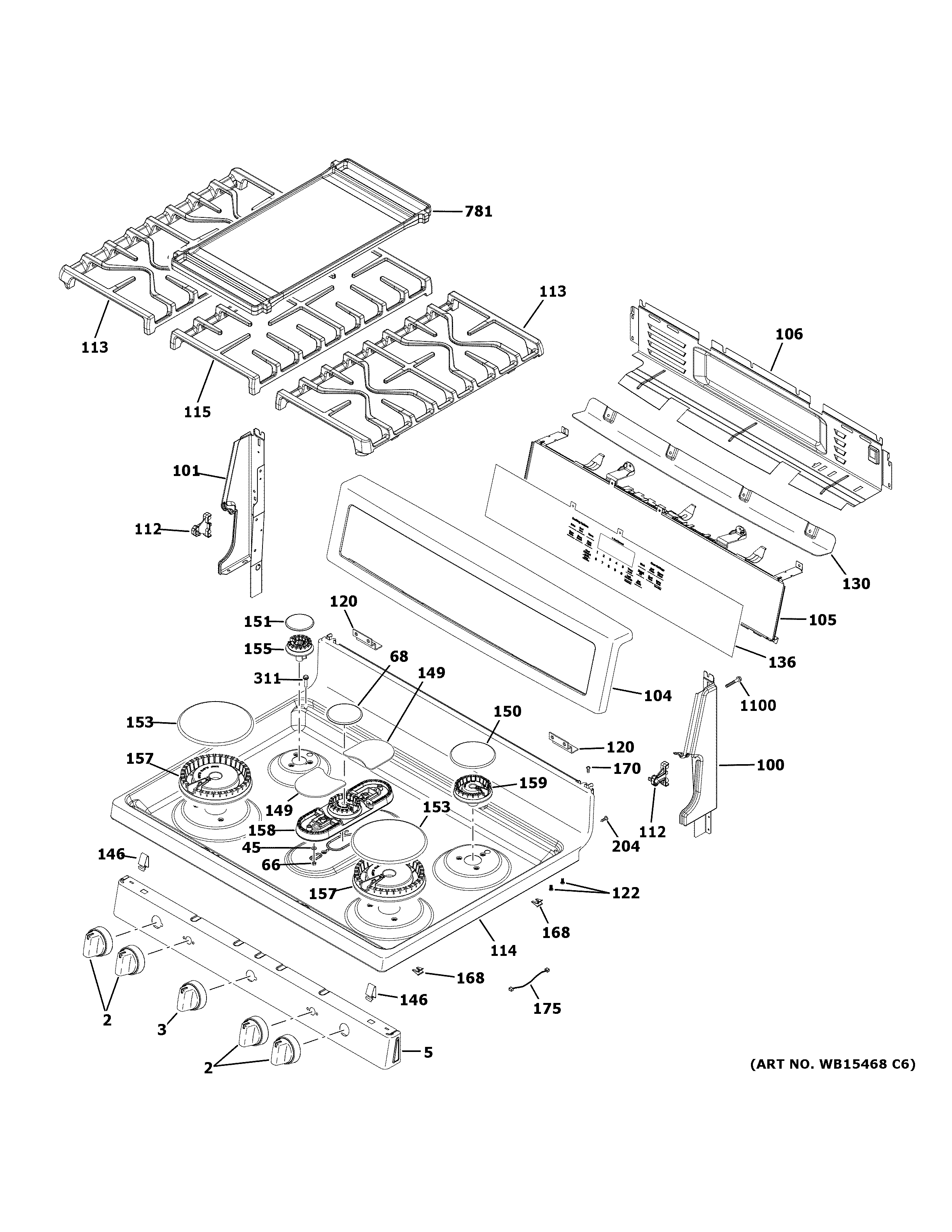 Control panel & cooktop