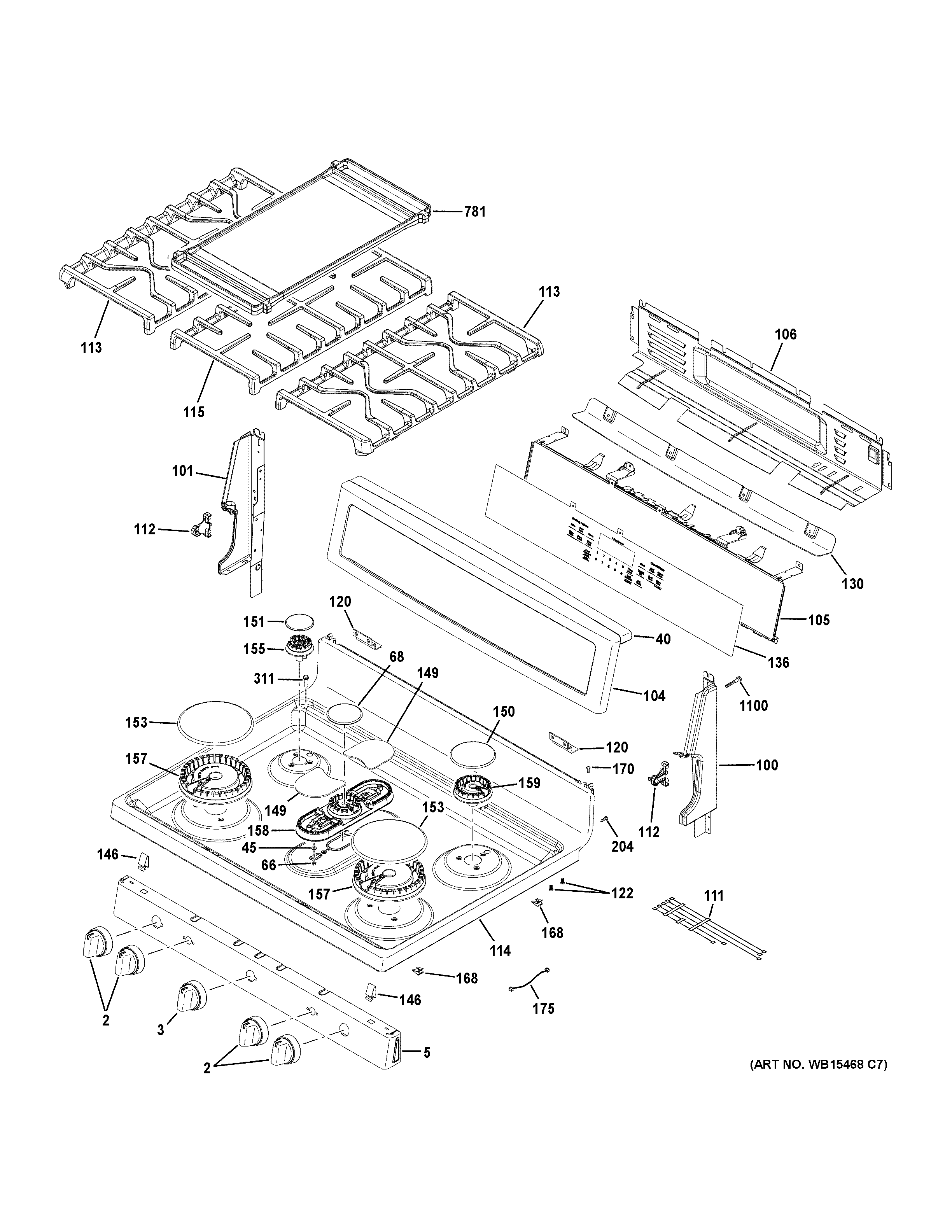 Control panel & cooktop