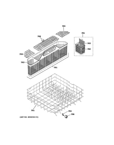 Lower rack assembly
