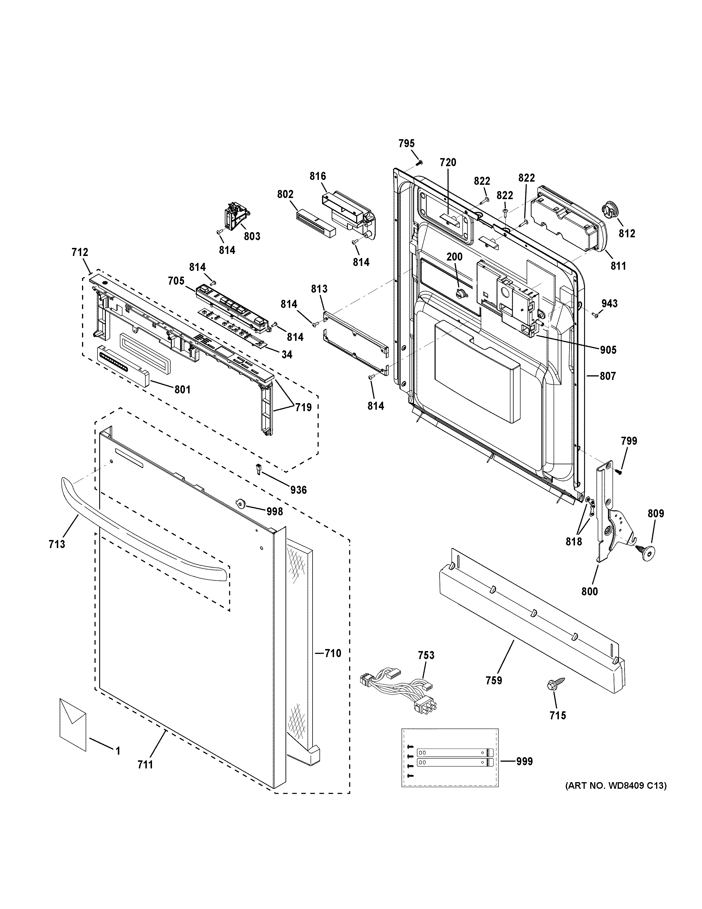 Escutcheon & door assembly