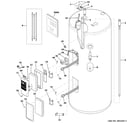 GE GE40S12BLM01 water heater assembly diagram