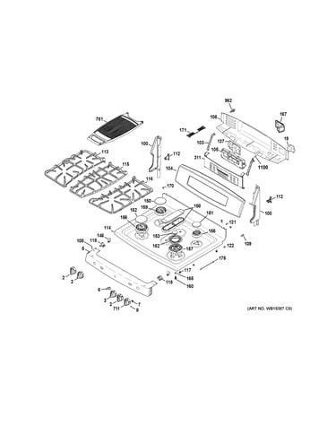 Control panel & cooktop