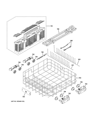 Lower rack assembly