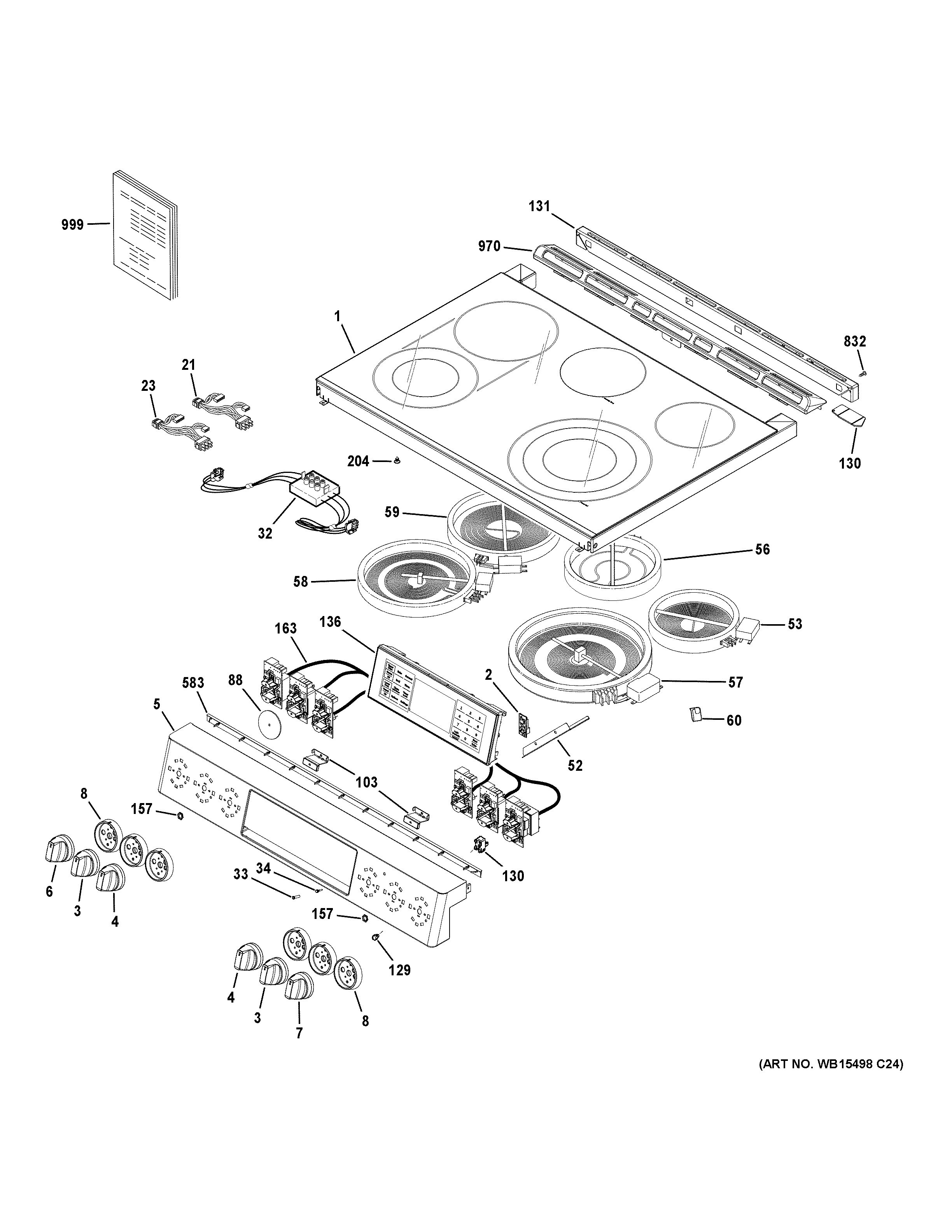 CONTROL PANEL & COOKTOP