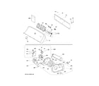 GE VTD52GASR0WB backsplash, blower & motor assembly diagram