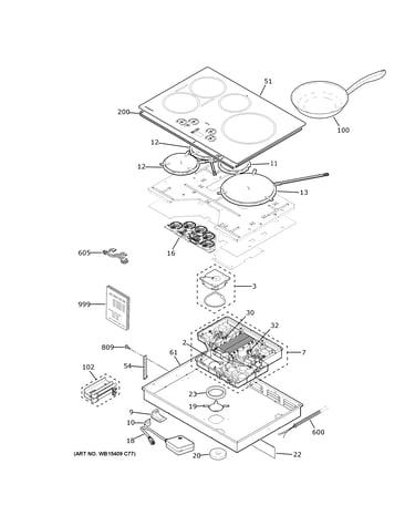 Control panel & cooktop