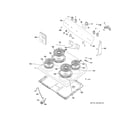 GE JBS160DM2CC control panel & cooktop diagram