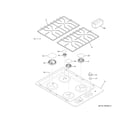 GE JGP3030SL1SS control panel & cooktop diagram