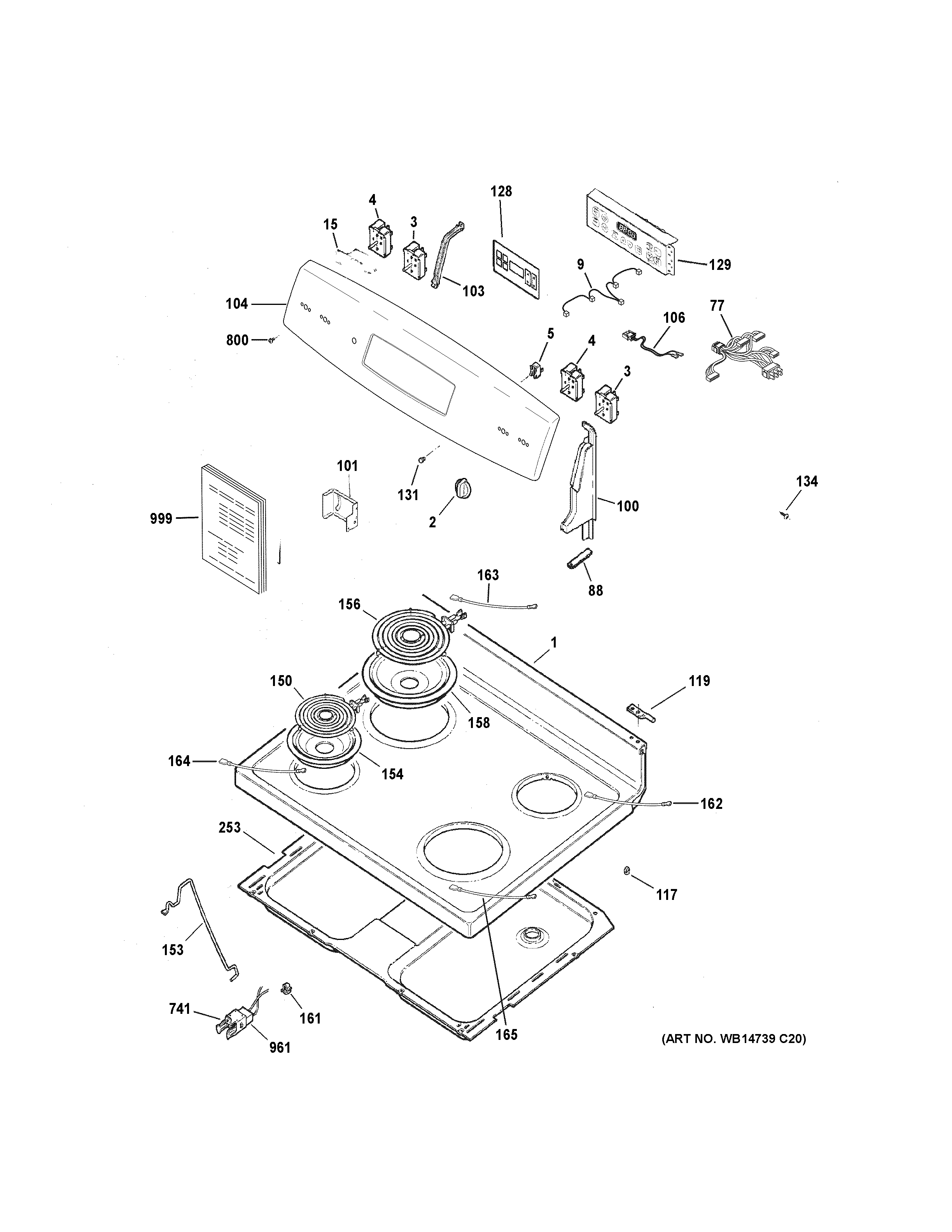 CONTROL PANEL & COOKTOP