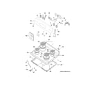 GE JB256RM1SS control panel & cooktop diagram