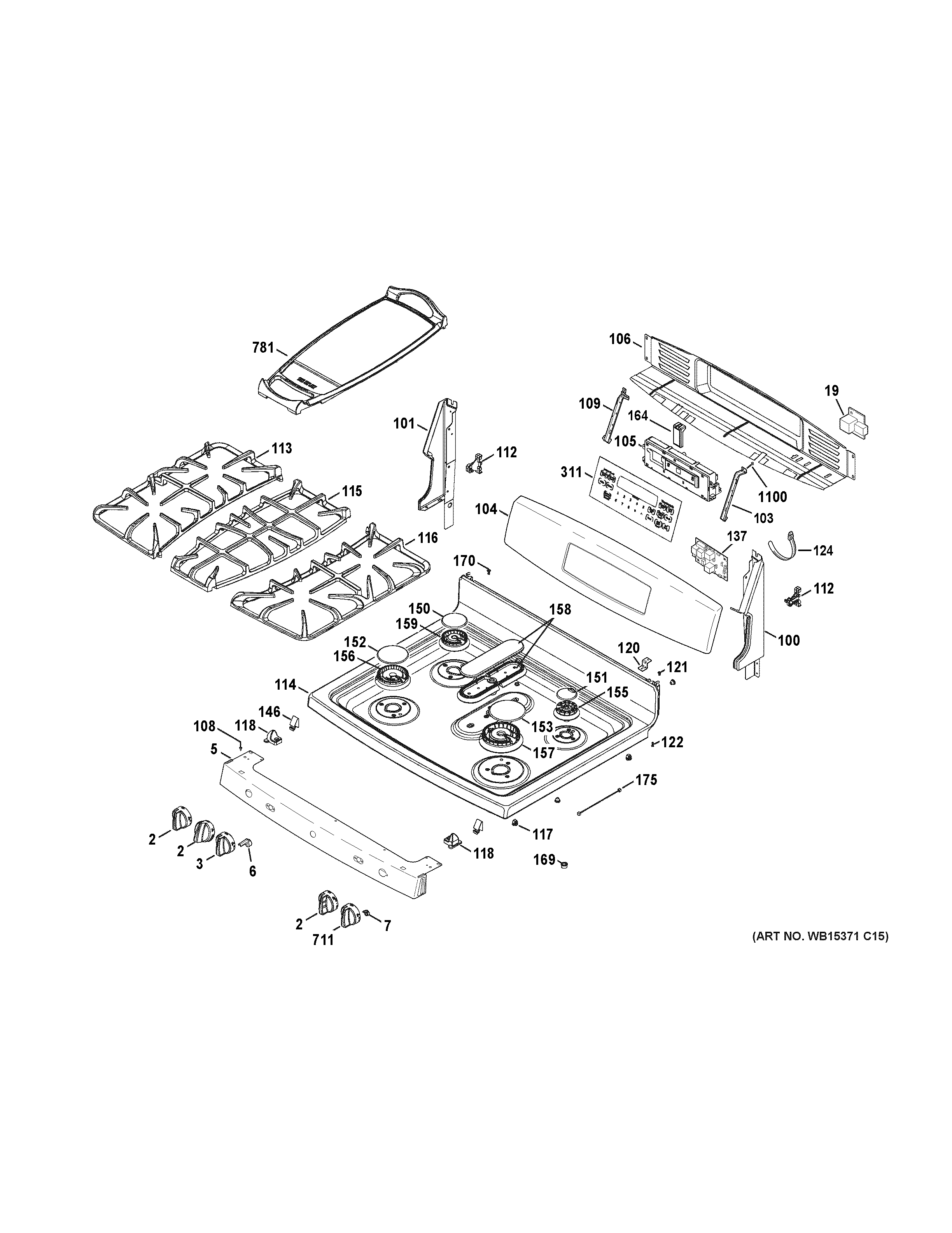 CONTROL PANEL & COOKTOP