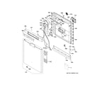 GE GDF645SMN4ES escutcheon & door assembly diagram