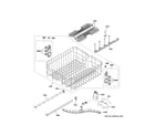 GE GDF645SMN4ES upper rack assembly diagram