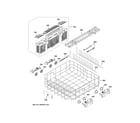 GE PDP715SBN4TS lower rack assembly diagram