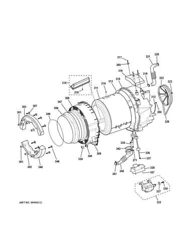 Tub & motor
