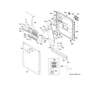 GE ZDT925SIN5II escutcheon & door assembly diagram