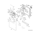 GE ZDT925SSN5SS escutcheon & door assembly diagram