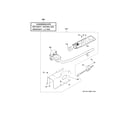 GE PTD90GBST0WS gas valve & burner assembly diagram