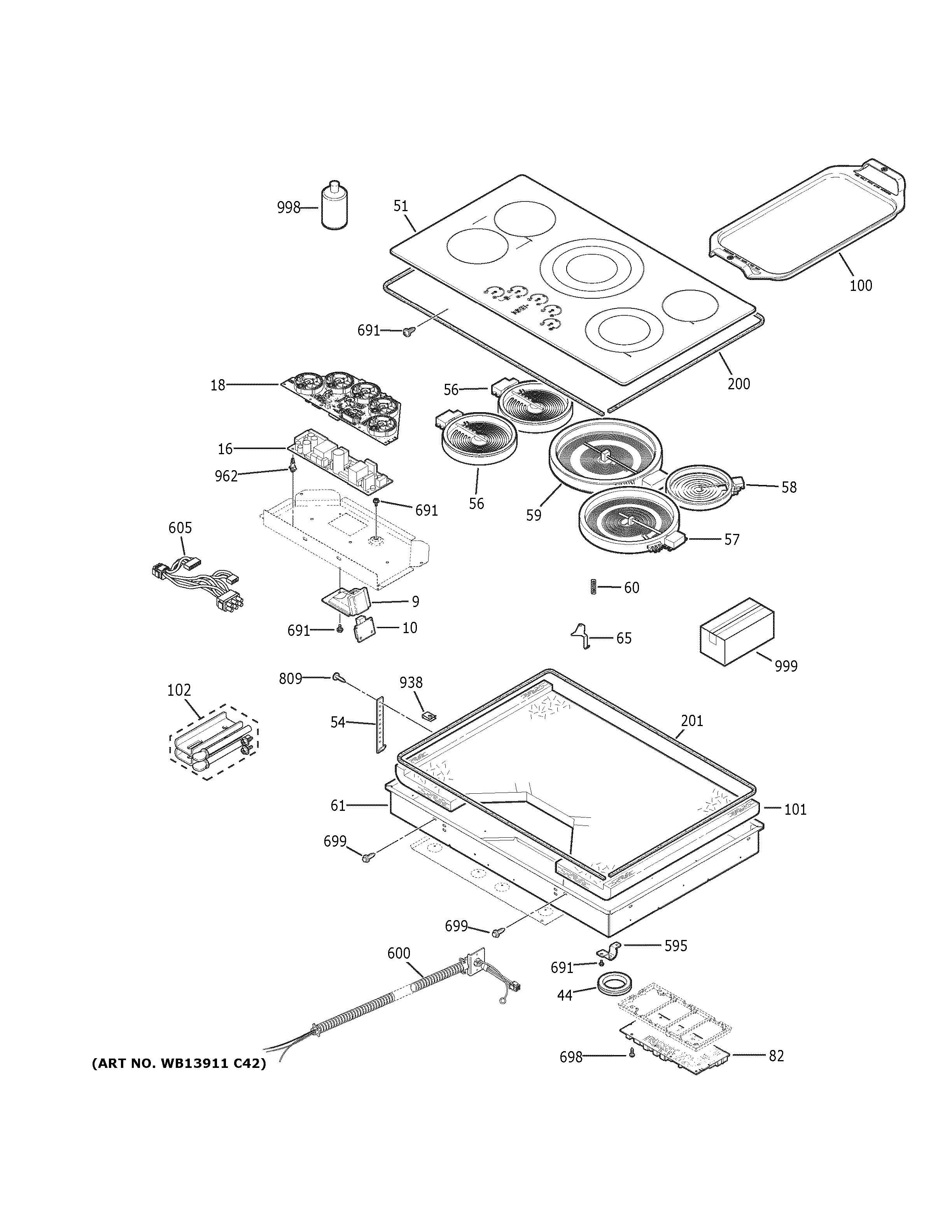 Control panel & cooktop