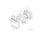 GE JB655DK8WW door diagram