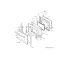 GE JB645FK8DS door diagram