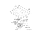 GE JB655DKABB cooktop diagram