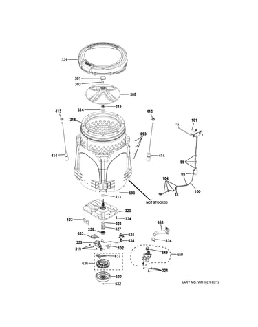 Tub & motor